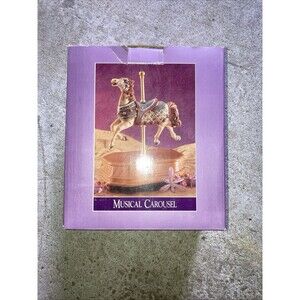 Classic Treasures Somewhere Over The Rainbow Carousel Horse Animated In Orig Box